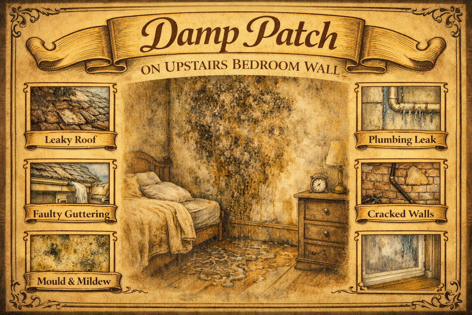 Damp Patch on Upstairs Bedroom Wall