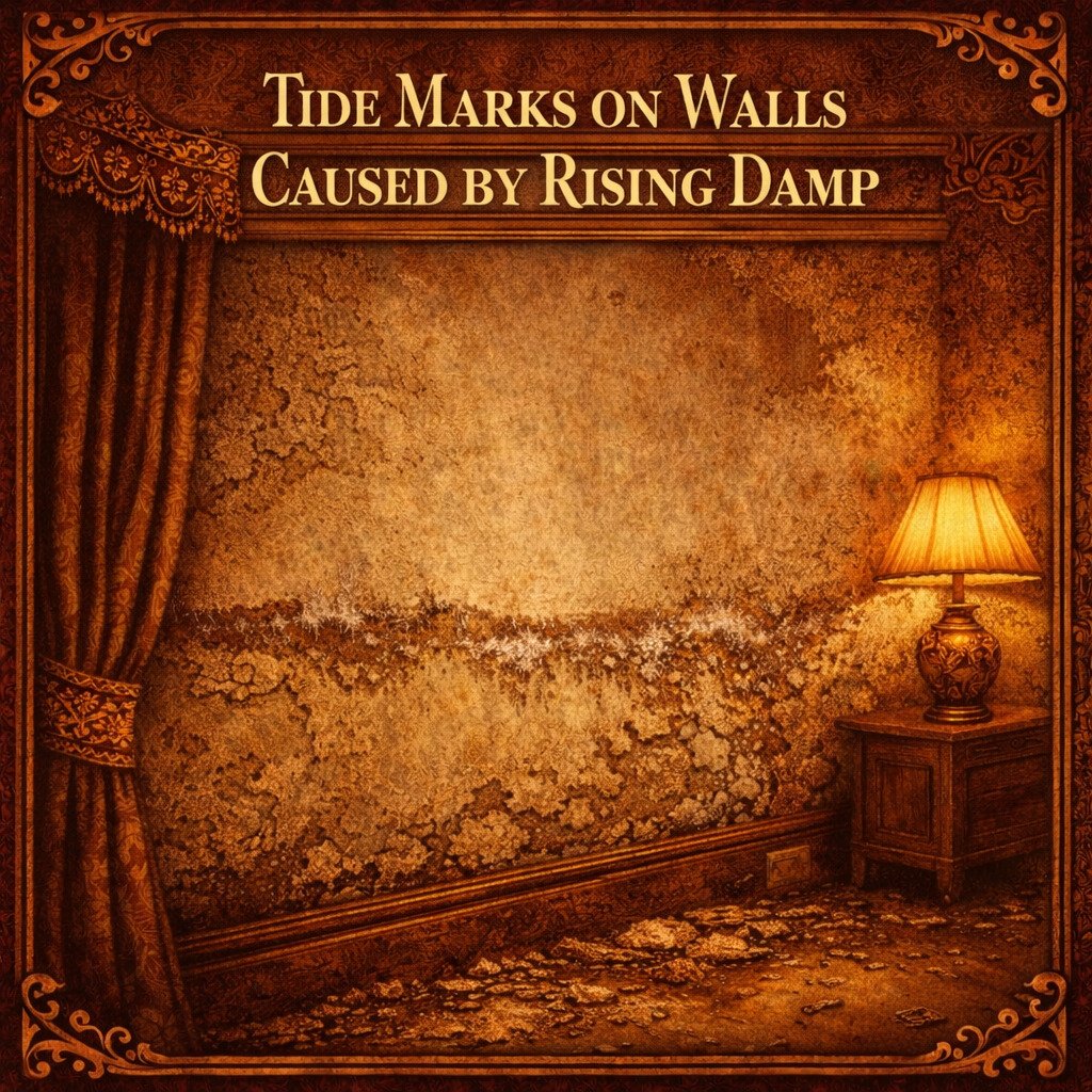 Tide Marks on Walls Caused by Rising Damp